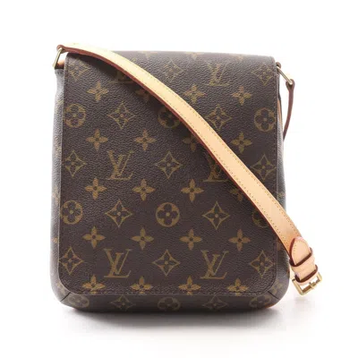 Pre-owned Louis Vuitton Brown Coated Canvas Leather Shoulder Bag ()