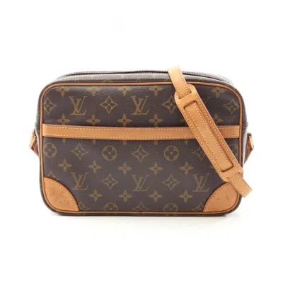 Pre-owned Louis Vuitton Brown Coated Canvas Leather Shoulder Bag ()