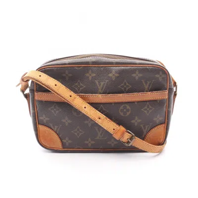 Pre-owned Louis Vuitton Brown Coated Canvas Leather Shoulder Bag ()