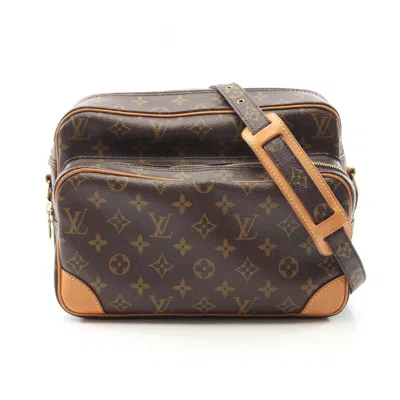 Pre-owned Louis Vuitton Brown Coated Canvas Leather Shoulder Bag ()