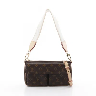 Pre-owned Louis Vuitton Brown Coated Canvas Leather Shoulder Bag ()