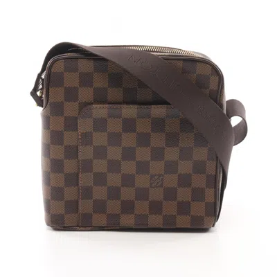 Pre-owned Louis Vuitton Brown Coated Canvas Leather Shoulder Bag ()