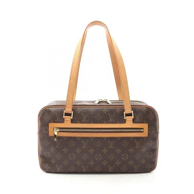 Pre-owned Louis Vuitton Brown Coated Canvas Leather Shoulder Bag ()