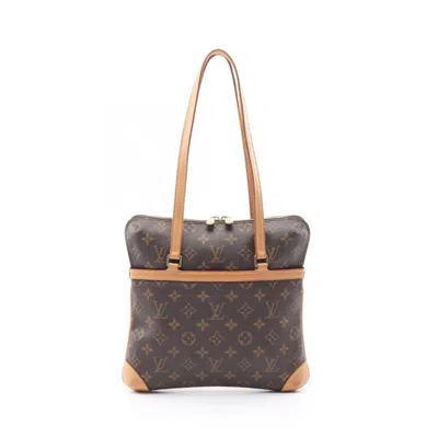 Pre-owned Louis Vuitton Brown Coated Canvas Leather Shoulder Bag ()
