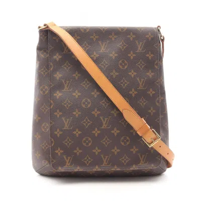 Pre-owned Louis Vuitton Brown Coated Canvas Leather Shoulder Bag ()