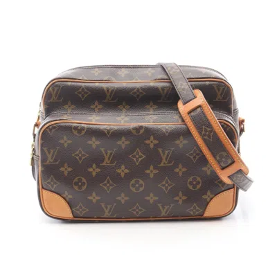 Pre-owned Louis Vuitton Brown Coated Canvas Leather Shoulder Bag ()