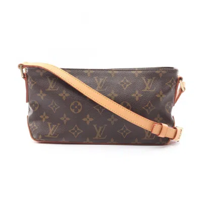 Pre-owned Louis Vuitton Brown Coated Canvas Leather Shoulder Bag ()