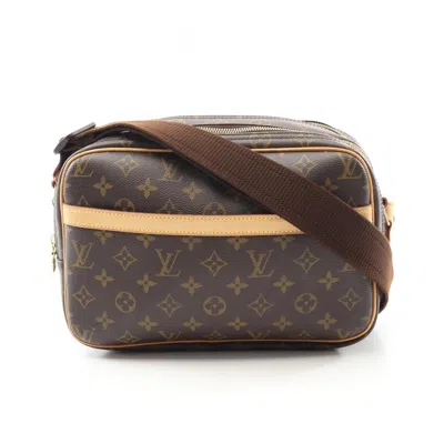 Pre-owned Louis Vuitton Brown Coated Canvas Leather Shoulder Bag ()