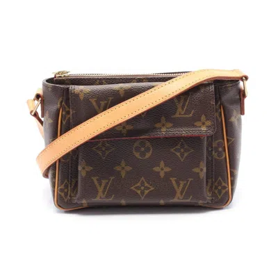 Pre-owned Louis Vuitton Brown Coated Canvas Leather Shoulder Bag ()