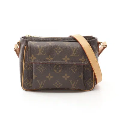 Pre-owned Louis Vuitton Brown Coated Canvas Leather Shoulder Bag ()