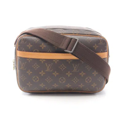 Pre-owned Louis Vuitton Brown Coated Canvas Leather Shoulder Bag ()