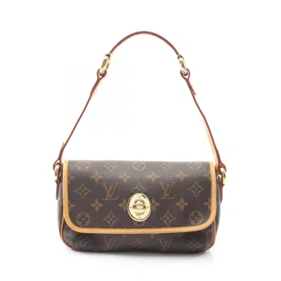 Pre-owned Louis Vuitton Brown Coated Canvas Leather Shoulder Bag ()