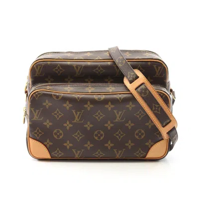 Pre-owned Louis Vuitton Brown Coated Canvas Leather Shoulder Bag ()