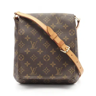 Pre-owned Louis Vuitton Brown Coated Canvas Leather Shoulder Bag ()