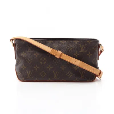 Pre-owned Louis Vuitton Brown Coated Canvas Leather Shoulder Bag ()