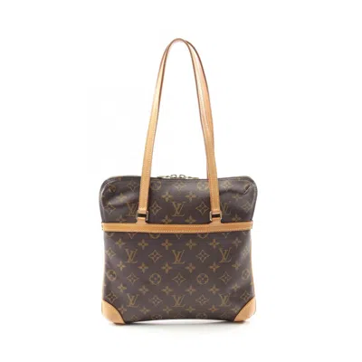 Pre-owned Louis Vuitton Brown Coated Canvas Leather Shoulder Bag ()