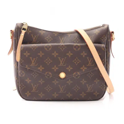 Pre-owned Louis Vuitton Brown Coated Canvas Leather Shoulder Bag ()