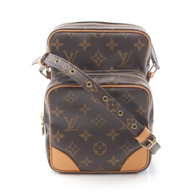 Pre-owned Louis Vuitton Brown Coated Canvas Leather Shoulder Bag ()