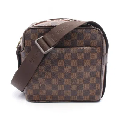 Pre-owned Louis Vuitton Brown Coated Canvas Leather Shoulder Bag ()