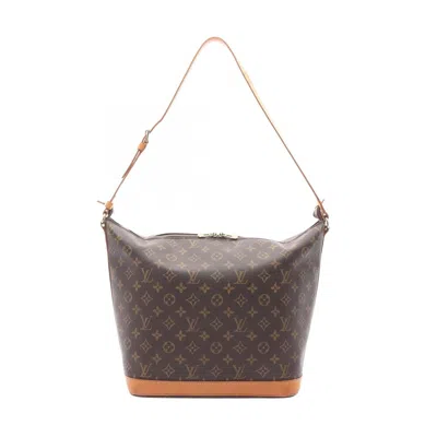 Pre-owned Louis Vuitton Brown Coated Canvas Leather Shoulder Bag ()
