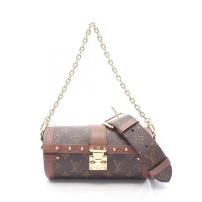 Pre-owned Louis Vuitton Brown Coated Canvas Leather Shoulder Bag ()