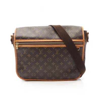 Pre-owned Louis Vuitton Brown Coated Canvas Leather Shoulder Bag ()