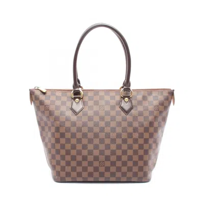 Pre-owned Louis Vuitton Brown Coated Canvas Leather Tote Bag ()