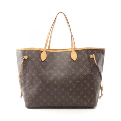 Pre-owned Louis Vuitton Brown Coated Canvas Leather Tote Bag ()