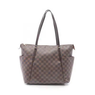 Pre-owned Louis Vuitton Brown Coated Canvas Leather Tote Bag ()