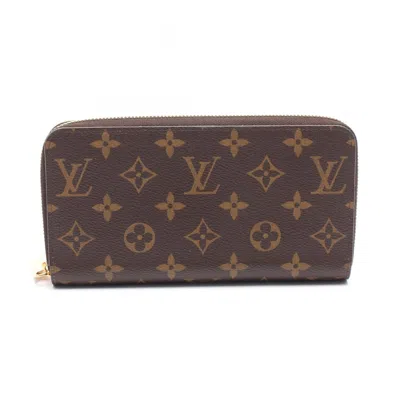 Pre-owned Louis Vuitton Brown Coated Canvas Long Wallet (bi-fold) ()