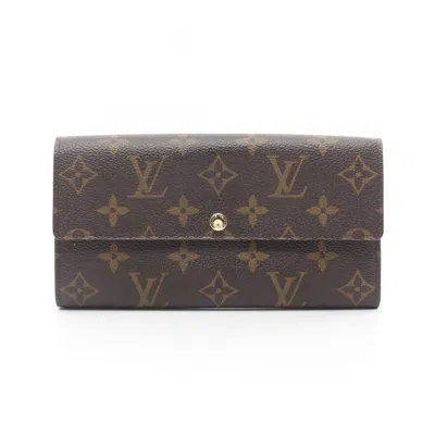 Pre-owned Louis Vuitton Brown Coated Canvas Long Wallet (bi-fold) ()