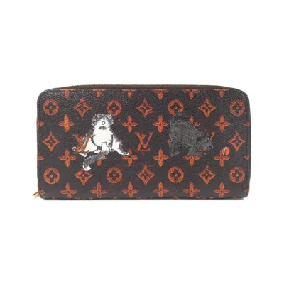 Pre-owned Louis Vuitton Brown Coated Canvas Long Wallet (bi-fold) ()