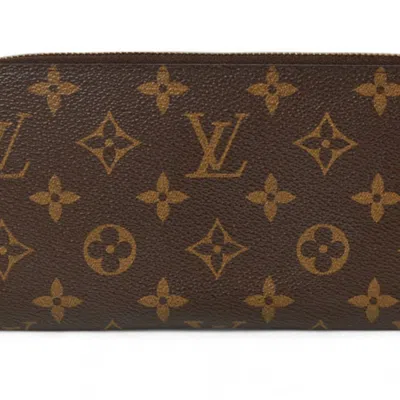 Pre-owned Louis Vuitton Brown Coated Canvas Long Wallet (bi-fold) ()