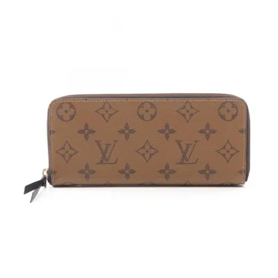 Pre-owned Louis Vuitton Brown Coated Canvas Long Wallet (bi-fold) ()
