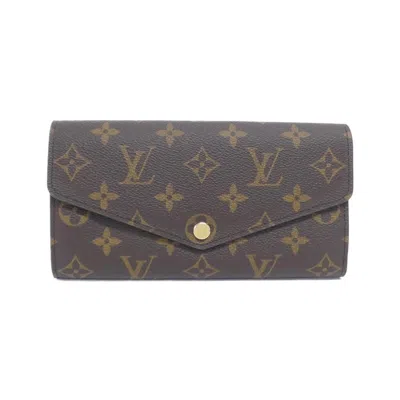 Pre-owned Louis Vuitton Brown Coated Canvas Long Wallet (bi-fold) ()