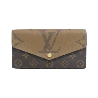 Pre-owned Louis Vuitton Brown Coated Canvas Long Wallet (bi-fold) ()