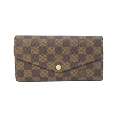 Pre-owned Louis Vuitton Brown Coated Canvas Long Wallet (bi-fold) ()