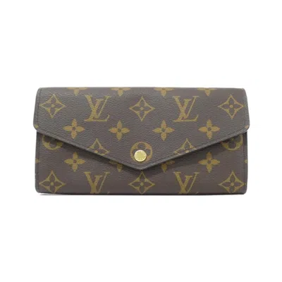 Pre-owned Louis Vuitton Brown Coated Canvas Long Wallet (bi-fold) ()