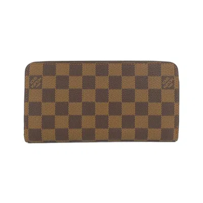 Pre-owned Louis Vuitton Brown Coated Canvas Long Wallet (bi-fold) ()