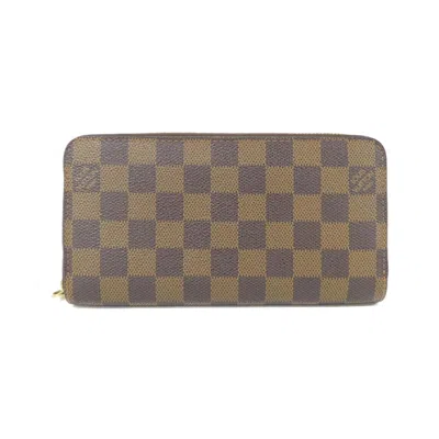 Pre-owned Louis Vuitton Brown Coated Canvas Long Wallet (bi-fold) ()