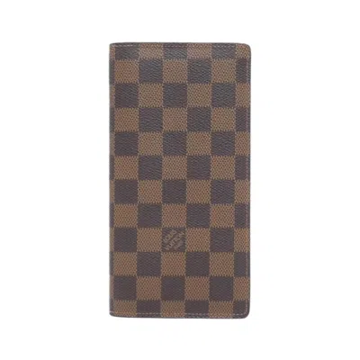 Pre-owned Louis Vuitton Brown Coated Canvas Long Wallet (bi-fold) ()