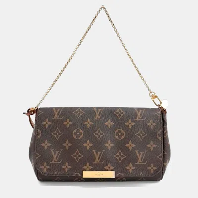 Pre-owned Louis Vuitton Brown Coated Canvas Monogram Favorite Mm Bag