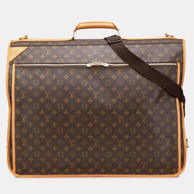 Pre-owned Louis Vuitton Brown Coated Canvas Monogram Garment Carrier