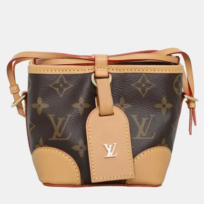 Pre-owned Louis Vuitton Brown Coated Canvas Monogram Noe Purse Sling Bag