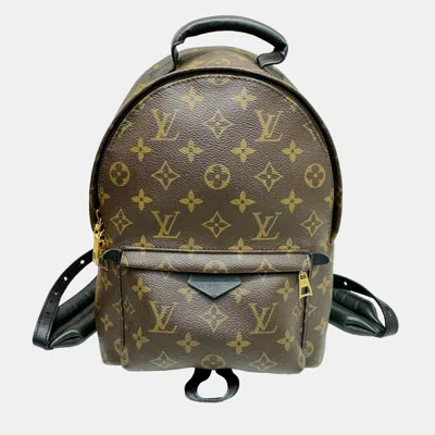 Pre-owned Louis Vuitton Brown Coated Canvas Pm Palm Springs Backpacks
