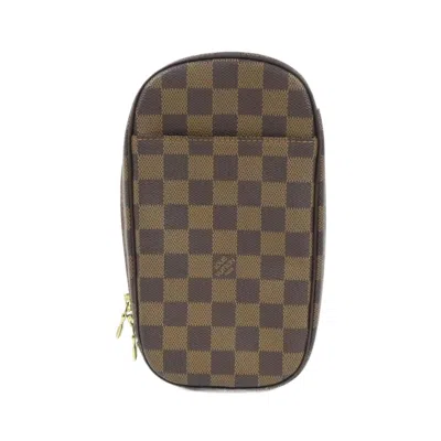 Pre-owned Louis Vuitton Brown Coated Canvas Pochette Shoulder Bag ()