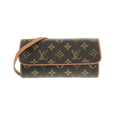 Pre-owned Louis Vuitton Brown Coated Canvas Pochette Shoulder Bag ()