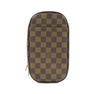 Pre-owned Louis Vuitton Brown Coated Canvas Pochette Shoulder Bag ()