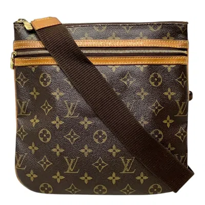 Pre-owned Louis Vuitton Brown Coated Canvas Pochette Shoulder Bag ()
