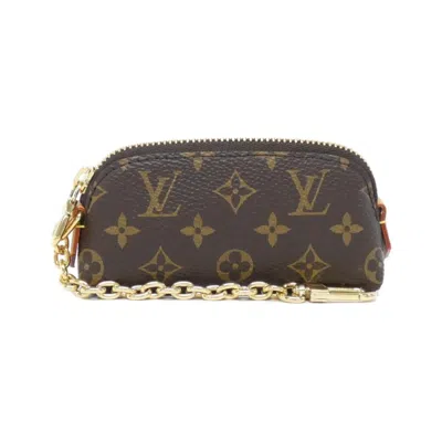 Pre-owned Louis Vuitton Brown Coated Canvas Pouch Wash Bag ()